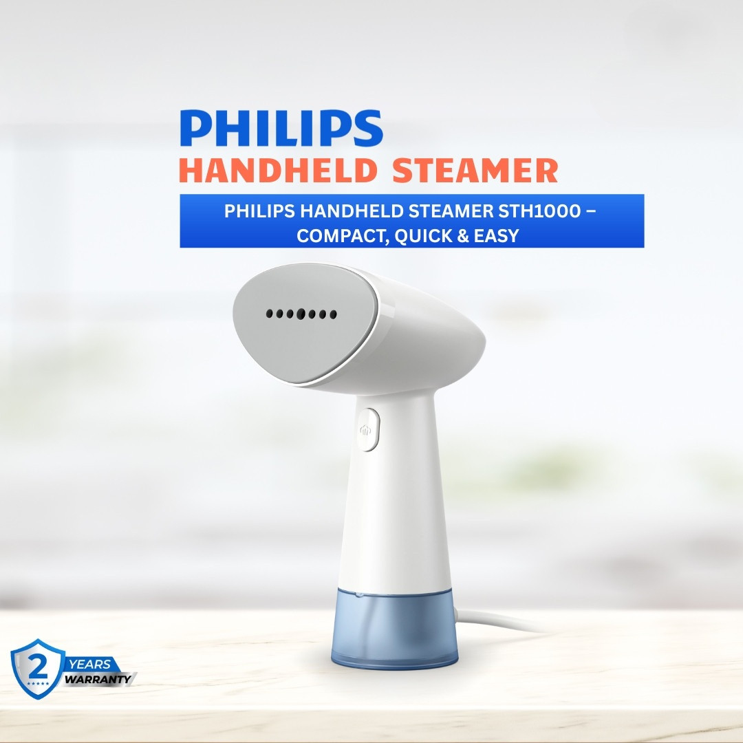 Philips Handheld Steamer STH1000 – Compact, Quick & Easy Garment Care 1000 Series